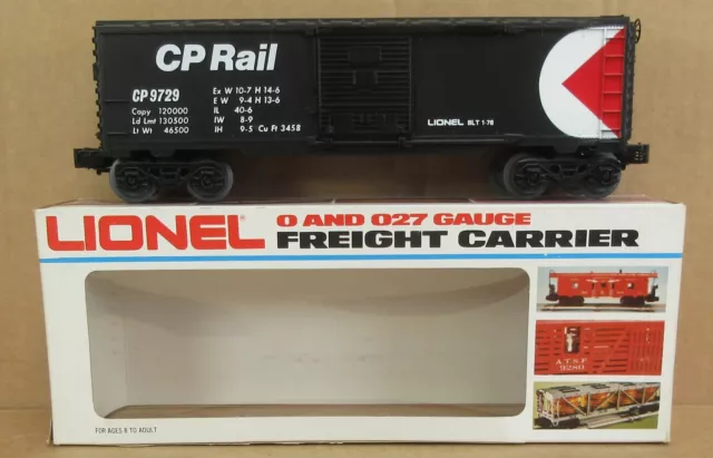 Lionel 6-9729 Canadian Pacific Rail Box Car O-Gauge LNIB
