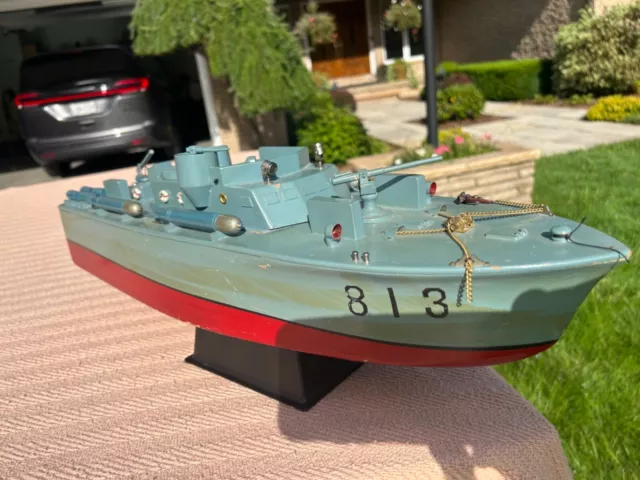 Antique Rare motorized or static Japanese Navy PT model boat vessel ship