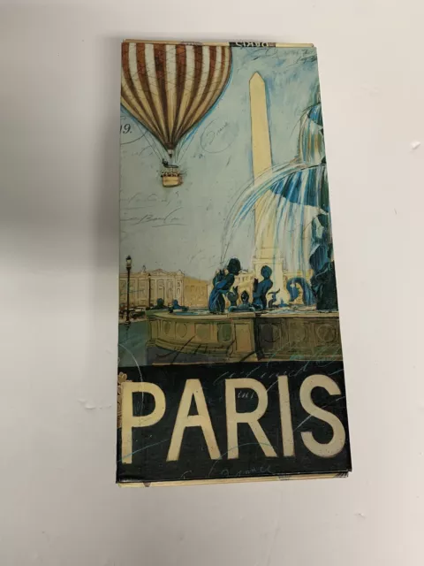 2002 Chad Barrett Art in Motion Paris 19 Large Note Cards and Envelopes 9" x 4"