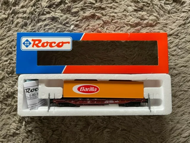 Roco 46572 H0 EinheitsTaschenwagen Barilla der FS SdgKKmss  NEU + OVP