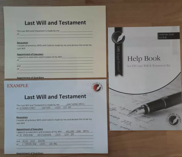 VERY SIMPLE LAST WILL & TESTAMENT KIT, 2024 Edition UK Legally Valid