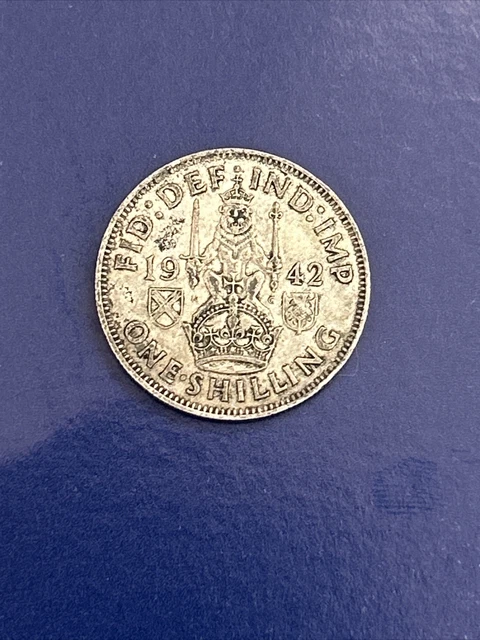 Dated : 1942 - Silver Coin - One Shilling - King George VI - Great Britain
