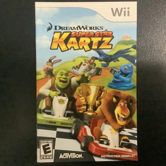Dreamworks Super Star Kartz Nintendo Wii Instruction Manual Only