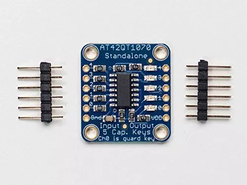 Adafruit Standalone 5-Pad Capacitive Touch Sensor Breakout - AT42QT1070 [ADA1362