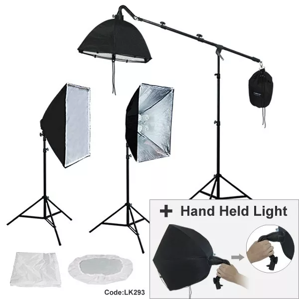 Studio Photo Equipment Softbox Light Boom Light Stand Lighting Kit Free Ship