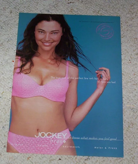JOCKEY 1-Page Magazine PRINT AD 2000 slim women in cotton bras and panties
