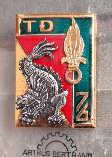 Insigne Original 4° TD Indochine TIEU DOAN Vietnam 1950 Gendarmerie - Badge Authentique, Occasion