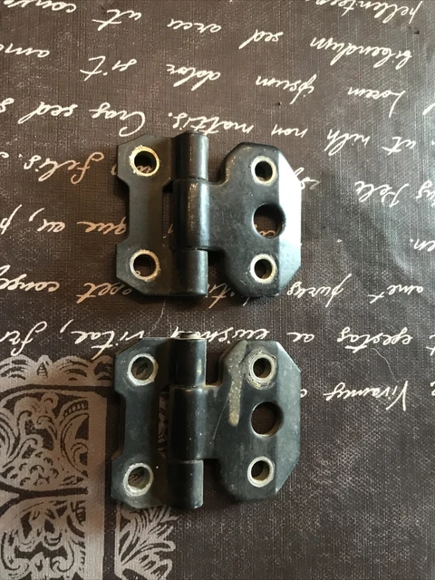 Merriway Türscharnier 68x51mm - Schmetterlingsscharnier Schwarz Antik / Weiß 2 Stück