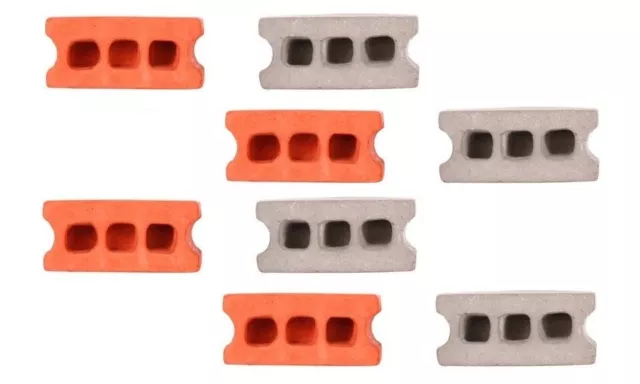 (Set of 8) Kikkerland MG78 Cinder Block Refrigerator Magnets, Multicolored