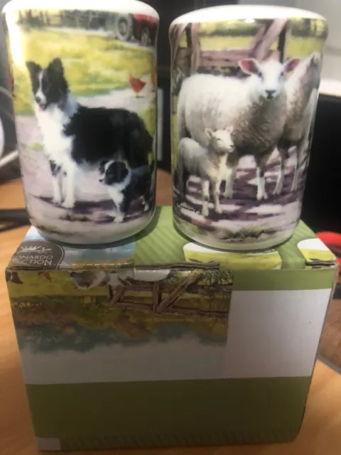 beautiful  Collie & Sheep Salt and Pepper Shaker