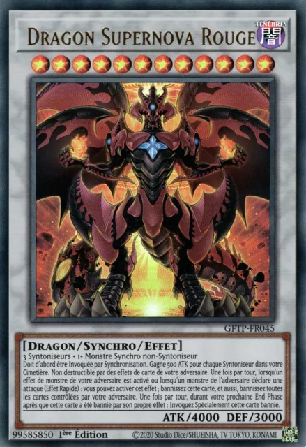 Yu Gi Oh ! Deck Dragon rouge archdémon prêt pour être jouer neuf en Français