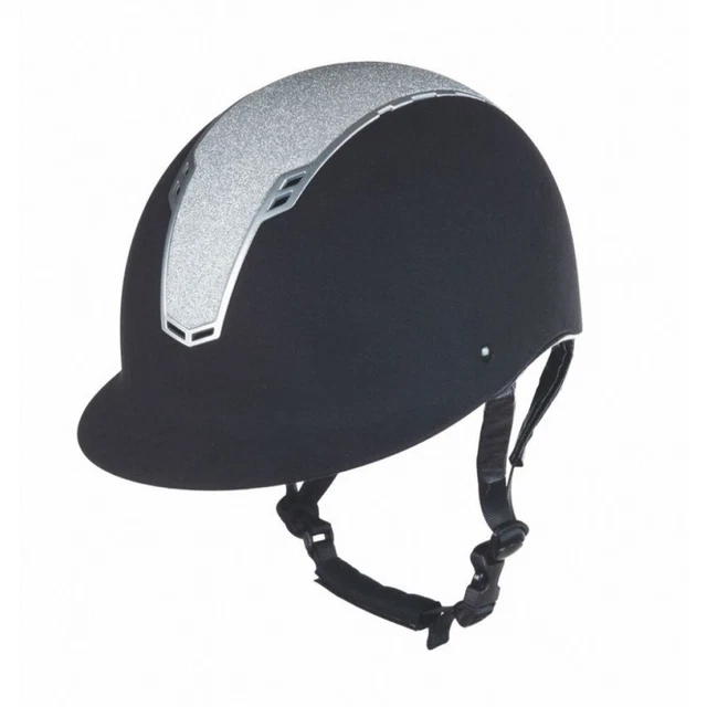 Reithelm Reitkappe Reiterhelm GRAZ HKM schwarz/silber