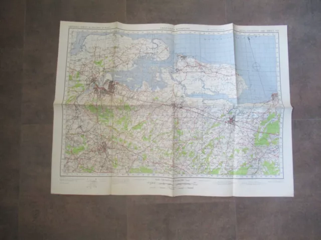 Ordnance Survey Map, Second War Revision, 1940. Sheet 116, Chatham + Maidstone.