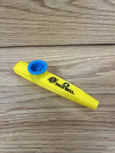 Vtg Taco Bell Rock 106 WWLT Plastic Yellow Kazoo