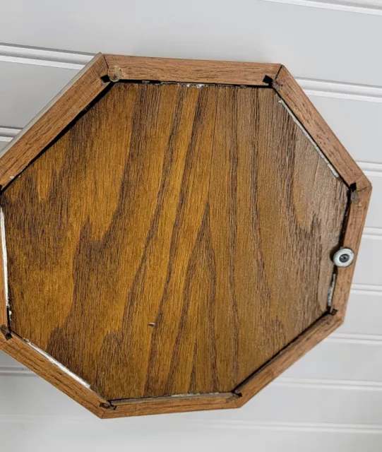 Wall Mounted Key Shaped Holder Cabinet Wooden Handmade Laser Cut 9 Hooks Vtg 5
