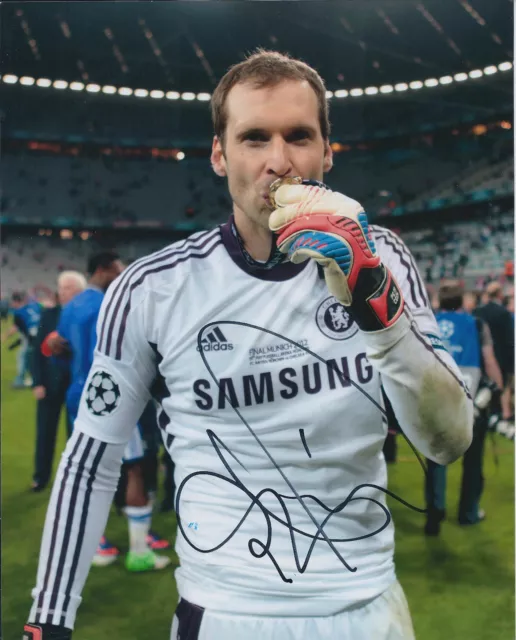 Petr CECH Signed Autograph 10x8 Photo AFTAL COA Chelsea Champions League RARE