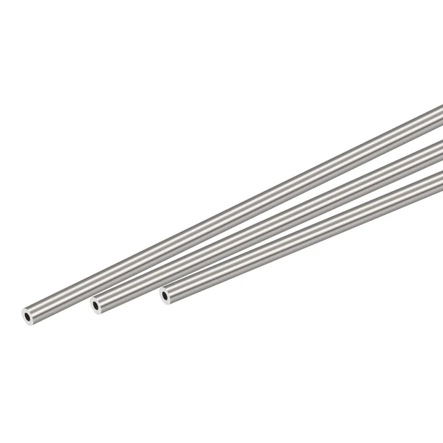 304 Inox Acier 4mm Dia Externe 1mm Paroi Épaisseur 300mm Longueur 3 Pcs