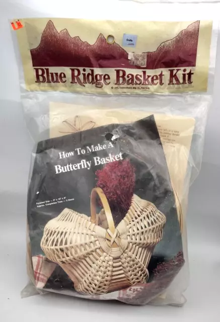 Nuevo kit de fabricación de canasta de mariposas Commonwealth Mfg. Co., nuevo de lote antiguo, Blue Ridge, vintage