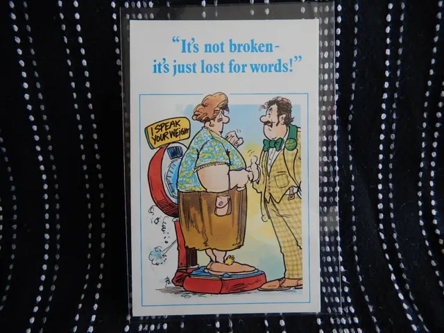 NEW: Old Stock, Hi-de-Heineken Postcard, ,  Speak your Weight Machine, GC, 1980s