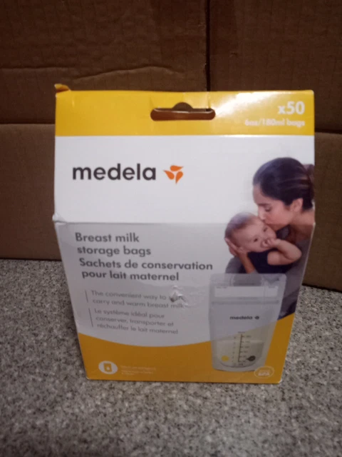 Medela Breast Milk Storage Bagz 6oz 180ml 50 Count Storing Bags Breastfeeding