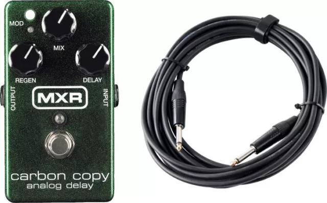 MXR M 169 Carbon Copy Analog Delay Set Effektpedal 600ms Delay-Time USA Kabel 6m