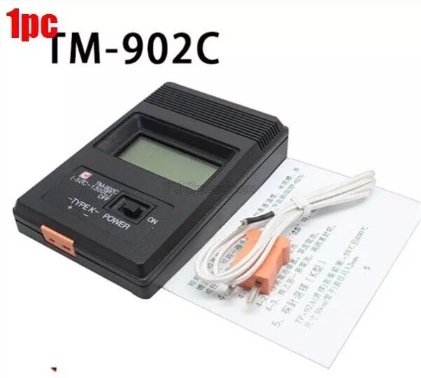 TM-902C Digital Lcd K Type Thermometer Meter Single Input+Thermocouple Probe xg