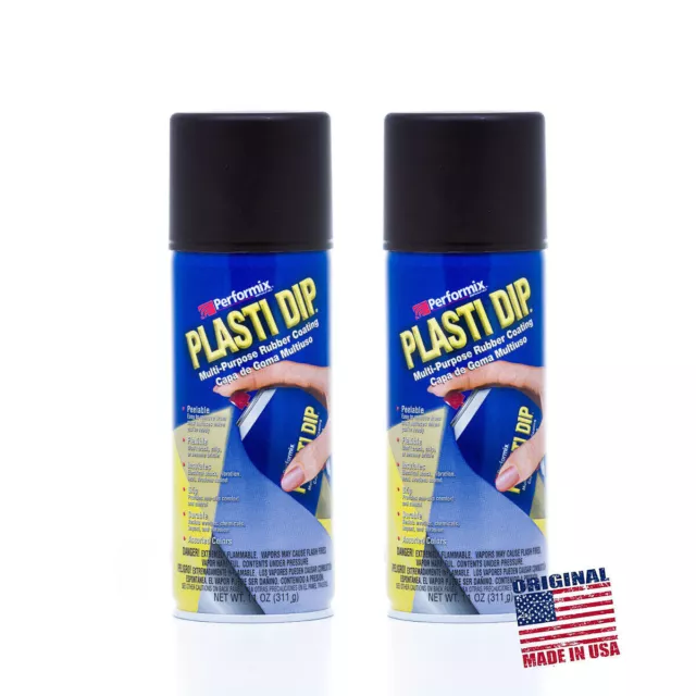 2 X PlastiDip - Plasti Dip / Aérosol Noir Mat 311 gr - Peinture Caoutchouc