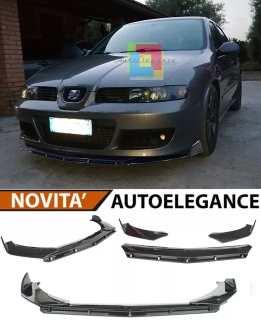 Seat Leon 1M1 Mk1 Parachoques Delantero Splitter Gloss Black Look Rs - 3P -