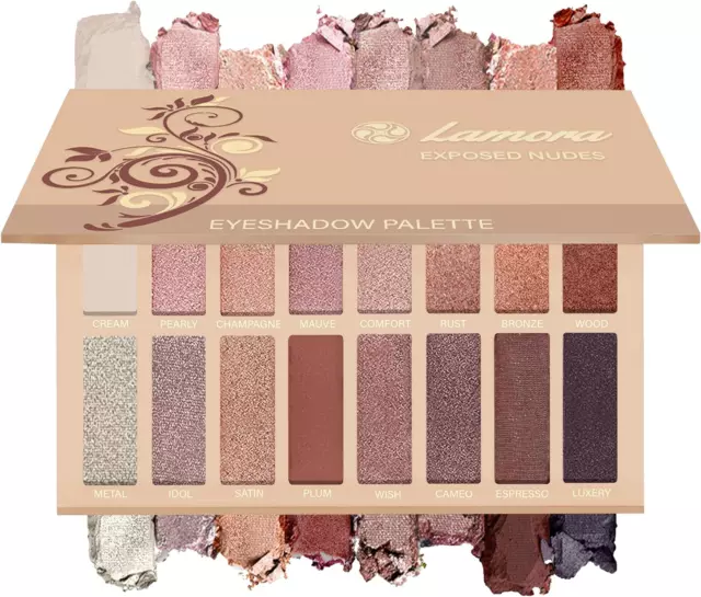 Best Pro Eyeshadow Palette Makeup - Matte + Shimmer 16 Colors - Highly Pigmented