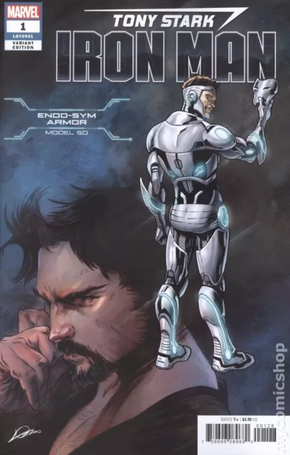 Tony Stark Iron Man #1 Lozano Model 50 Variant NM 2018 Stock Image