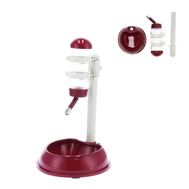Pet Lift Drinking Fountain Food Automatic Feeding Dog Water Dispenser For Ca New