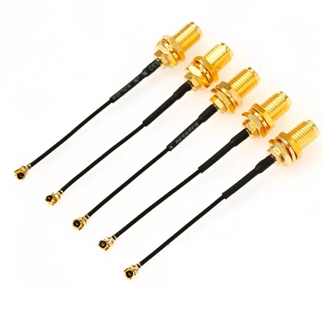 5 Câbles IPX Vers SMA - Câbles Coaxiaux RG178 Pour Antennes WiFi/GPS, 10cm