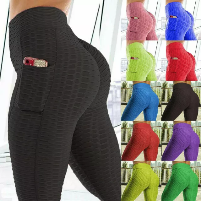 US FAMOUS TIKTOK Booty Leggings, Butt Lift High Waist Yoga Pants Women  Textured $15.79 - PicClick