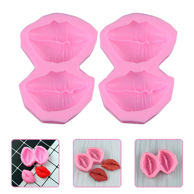 2 un. moldes para hornear molde fondant día de San Valentín molde jabón para labios