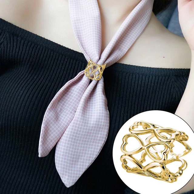 Scarf Buckle, Three Rings Buckle, Scarf Clip Elegant and Simple Z49C