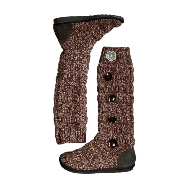 Muk Luks Women's Miranda Marled Texture Stripe Boot Size 7