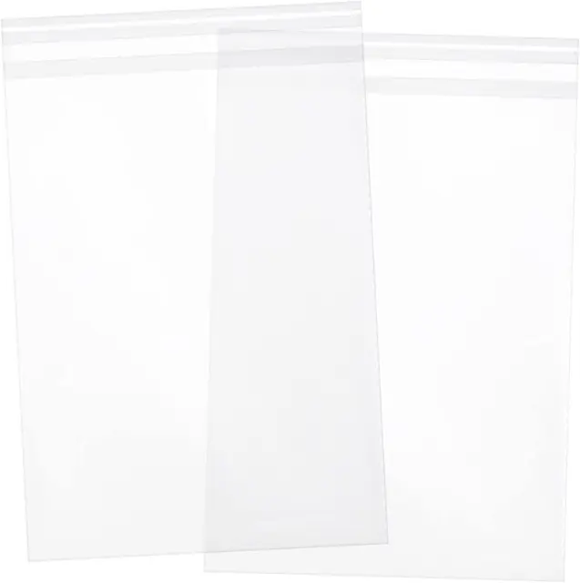 300 Pack Clear Greeting Card Sleeves, Transparent Envelopes for 5X7 Invitations,