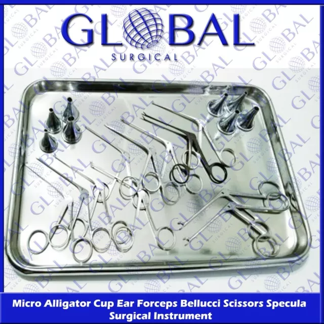 Micro Alligator Cup Ear Forceps Bellucci Scissors Specula Surgical Instrument