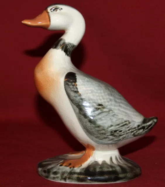 Antique Hand Made Porcelain Duck Figurine