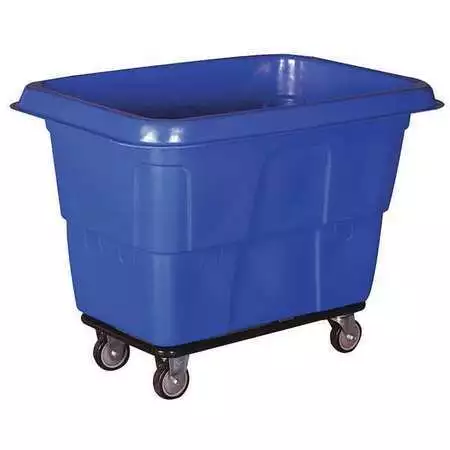 Zoro Select 36Fl14 Cube Truck,7/16 Cu. Yd.,600 Lb. Cap,Blue