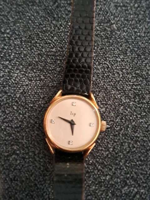 Montre Mécanique Vintage Pour Femme Années 50 - Plaqué Or Rose, Cadran Nacré, Mouvement 8 Rubis - Occasion