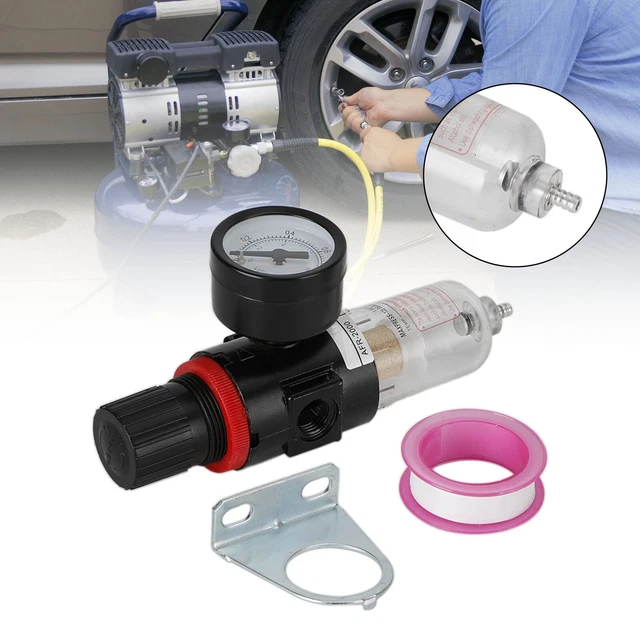 AFR-2000 1/4"Air Compressor Filter Water Separator Trap Tools Regulator Gauge S7