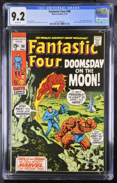 Fantastic Four #98 Cgc 9.2 W High Grade Bronze Age Marvel (1970)