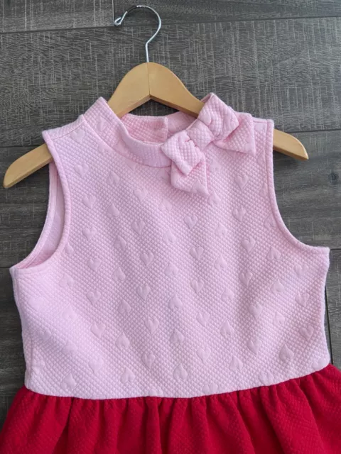 Janie and Jack Pink and Red Quilted Hearts Dress: Size 10 2