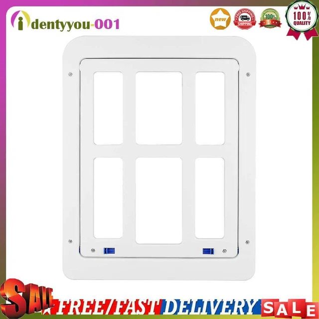 Puerta de pantalla para mascotas perro con solapa magnética cerradura de seguridad para ventanas de puerta corredera