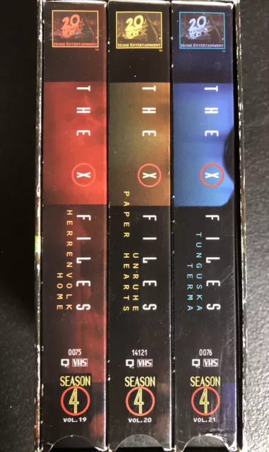 The X-Files VHS Season 4 Box Set - Volume 19, 20 & 21 - Very Good!