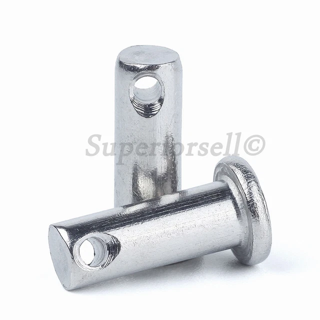 A2 304 Stainless - Clevis Pins for Retaining R Clips & Split Pins M3,4,5,6,8,10
