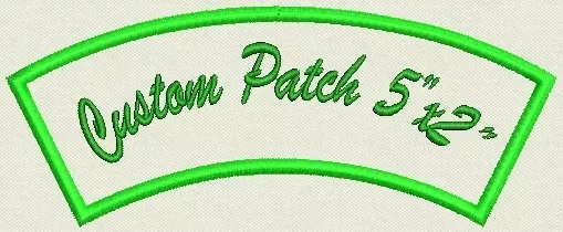 Custom Embroidered Rocker, Name Tag, Biker Patch, badge 5" x 2"