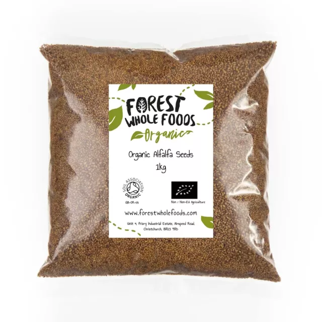 Organic Alfalfa Seeds EU Origin (Great for sprouting) 1kg - Forest Whole Foods
