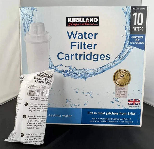 KIRKLAND SIGNATURE WATER Filter Cartridges for Brita Pitchers, 10